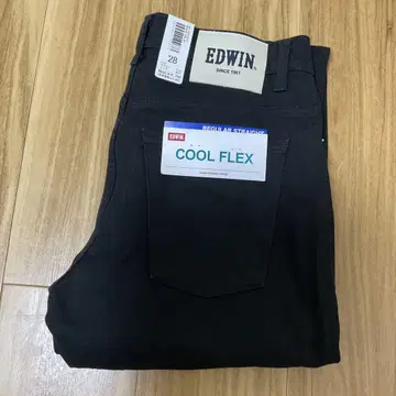 EDWIN COOLFLEX 스트레이트 팬츠 28 블랙