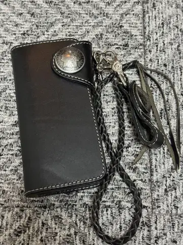 DEGNER 가죽 롱 지갑 바이크용 블랙