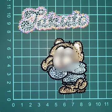 부채 데코 부품 스카이블루