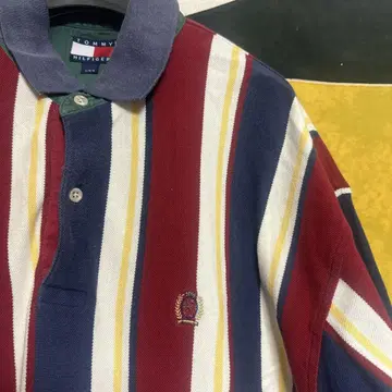 used 구제 의류 90s 타미힐피거 스트라이프 피케 셔츠