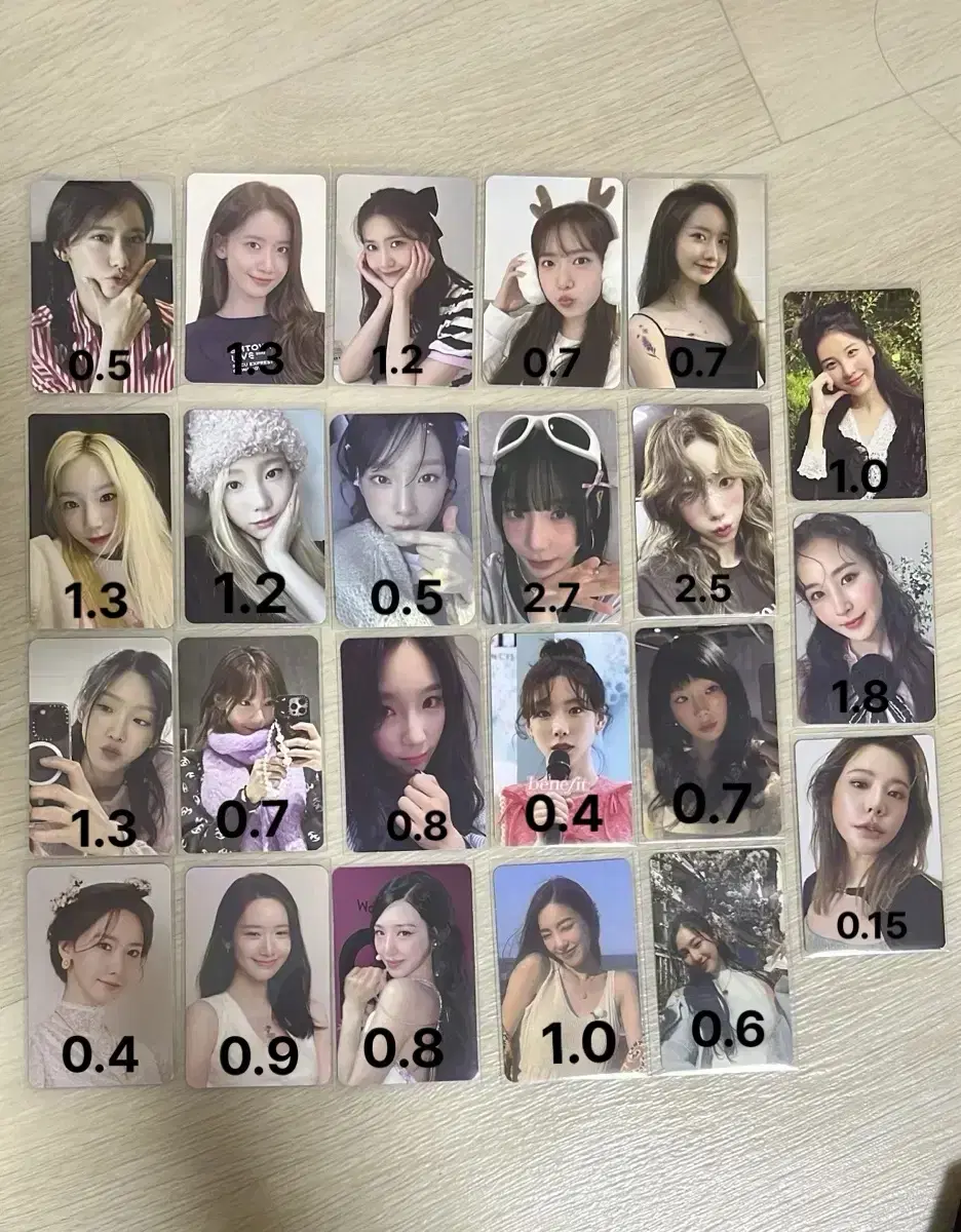 Girls Generation Taeyeon Yoona Tiffany Yuri Seohyun Sunny Photocard Poca