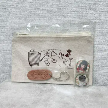 보크스 플랫 파우치 파우치 소품함 캔 배치 참 포함