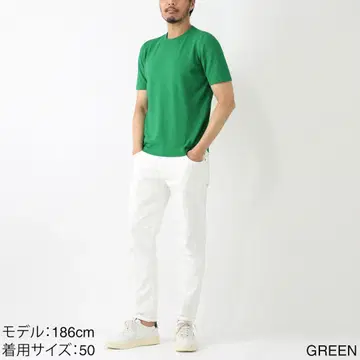 GRAN SASSO 그랑사쏘 반팔 코튼 니트 그린