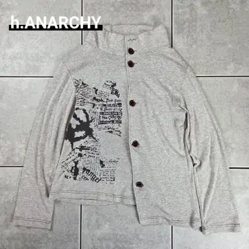 h.ANARCHY h.naoto 마사지 스컬 셔츠