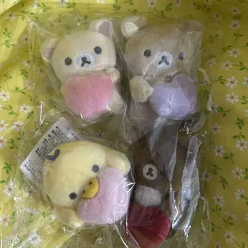리락쿠마 스타일 허그 & 하트 손으로 잡는 봉제 인형 코리락쿠마