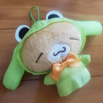 시나모롤 레인코트 마스코트 카푸치노 봉제 인형 개구리