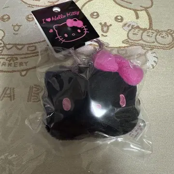 아이 러브 헬로 키 마스코트 홀더 카오 블랙