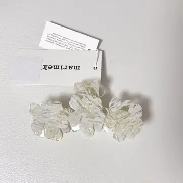 마리메코 헤어 클립 화이트