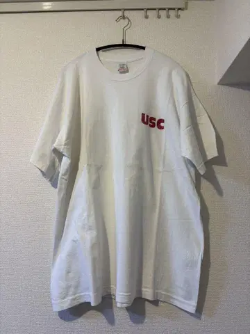 USC 로고 티셔츠 아메리칸 제 양쪽 싱글 90s