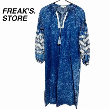 FREAK'S STORE 프릭스 스토어 인디고 자수 원피스 F