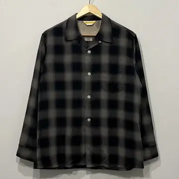 새상품급 50년대 복각 페니스 옴브레 오픈 카라 셔츠 L 타운 크라프트
