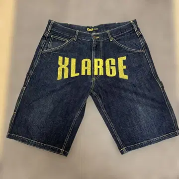 XLARGE 블랙 데님 숏팬츠 34