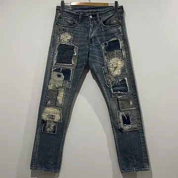 새상품급 랄프 로렌 서플라이 자수 데님 패치워크 데님 팬츠