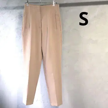 새상품급 ZARA 하이웨스트 테이퍼드 팬츠 베이지 S