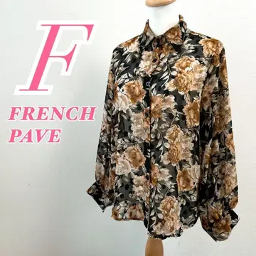 FRENCH PAVE 꽃무늬 긴팔 블라우스 걸리시 예쁜 코디 캐주얼