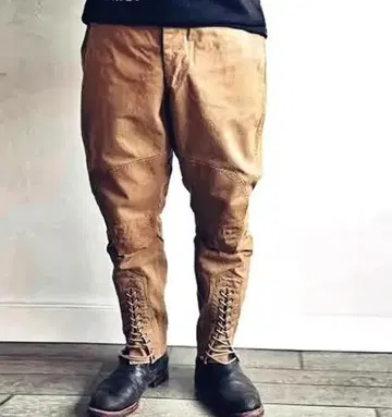 RRL 카키 치노 셰리프 블리치즈