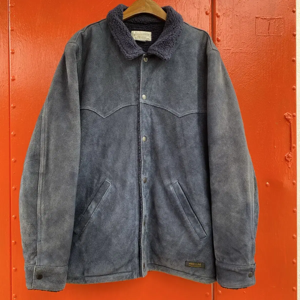 (L) Neighborhood Suede Aging Leather Jacket