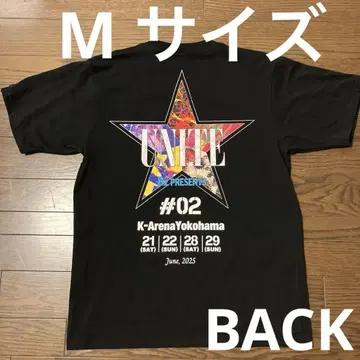 B'z PRESENTS UNITE #02 투어 티셔츠 M 사이즈
