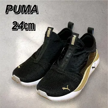 PUMA 푸마 슬립온 스니커즈 블랙 골드 24cm