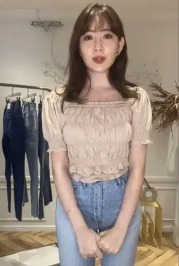 herlipto Smocked Jersey Top