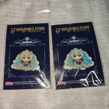 snow miku 유키 미쿠 2019 핀즈 핀 배지 2개 세트
