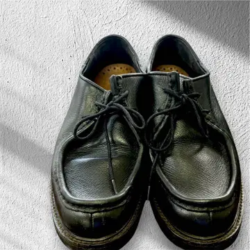 블랙 모카신 티롤리안 주름 가죽 파라부트 클레망 41