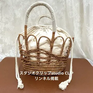 스튜디오 클립 studio CLIP 팜 바스켓 백 린넬 게재