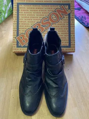 BOBSON 블랙 24.5cm 사이드 고어 부츠