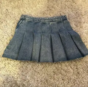 ZARA 데님 플리츠 미니 스커트 한국풍 Y2K 봄/여름 미사용 새상품급
