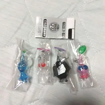피크민 메지루시 액세서리 깃털 바위 파랑 화이트 캡슐 토이