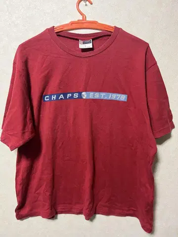 CHAPS 챕스 랄프 로렌 빨간색 티셔츠 L 사이즈 90년대 짧은 기장