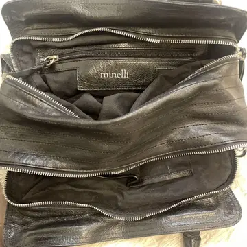 minelli 블랙 가죽 숄더백