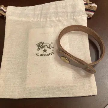 IL BISONTE 브라운 가죽 팔찌