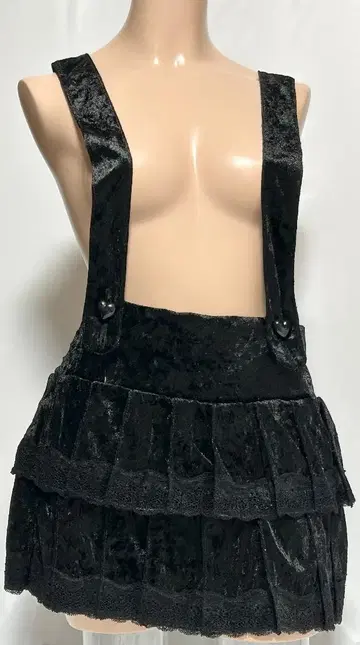 TRALALA/새상품 트랄라라 벨로아 살로펫 플리츠 미니 스커트