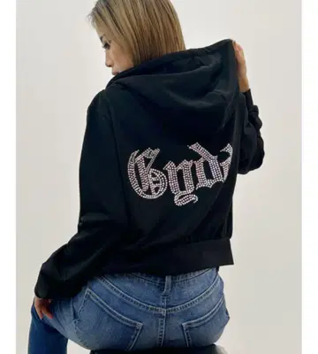 GYDA 숏 라메 후드티