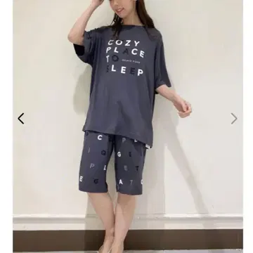 [접촉 냉감] 레이온 로고 원 포인트 티셔츠 & 하프 팬츠