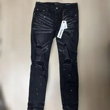 PURPLE BRAND 블랙 데님 팬츠