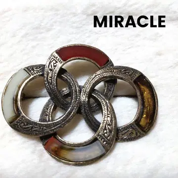 MIRACLE 유니크한 디자인의 컬러풀한 아트 유리 브로치