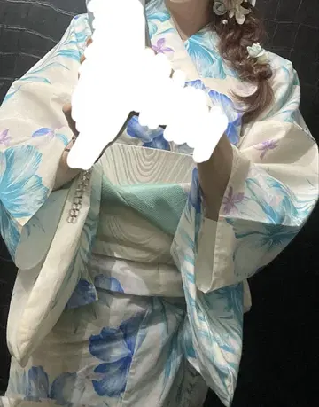 유카타 하이비스커스 패턴