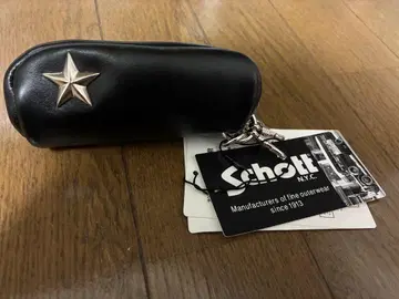 Schott NYC 블랙 가죽 키 케이스