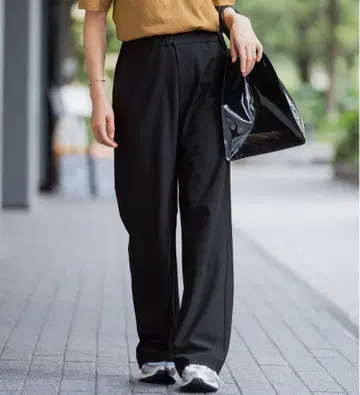 IENA/이에나 하이 스트레치 이지 팬츠 BLACK size36