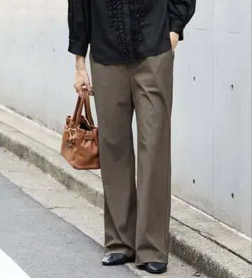 IENA/이에나 하이 스트레치 이지 팬츠 KHAKI size36