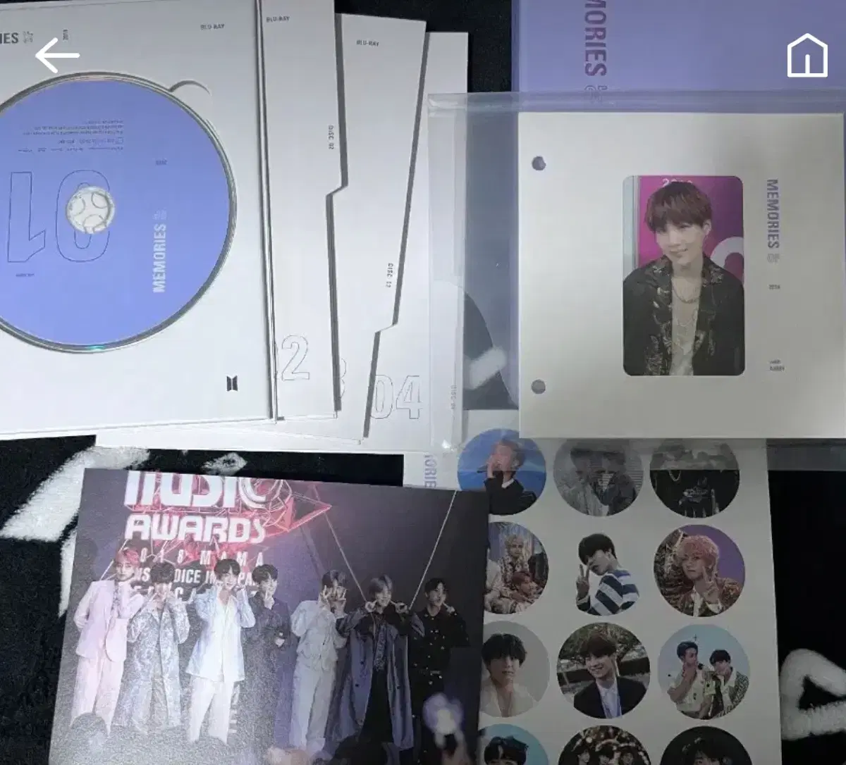 2018 메모리즈 블루레이 세트+j-hope 제이홉/rm/슈가