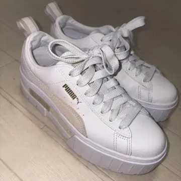 PUMA 푸마 통굽 22.5cm 화이트 x 베이지