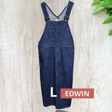 EDWIN 데님 오버롤, 약간 넉넉한 핏, L
