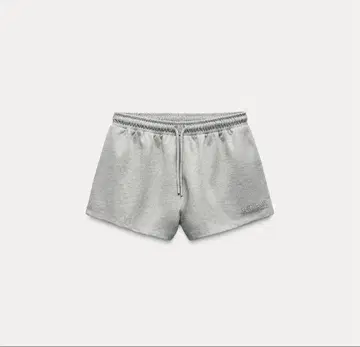 ZARA 메탈릭 레드 텍스트 숏 팬츠 S