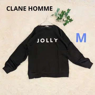 택 포함 새상품 CLANE HOMME 로고 맨투맨 트레이닝복 속기모 S