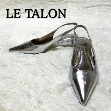 컨디션 최상 LE TALON 스틸레토 웨지솔 실버 23.5