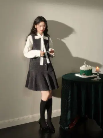 새상품급 트위드 드레스 kuose