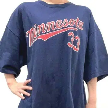 GENUNE 티셔츠 minnesota 네이비 컬러 2XL 구제 의류
